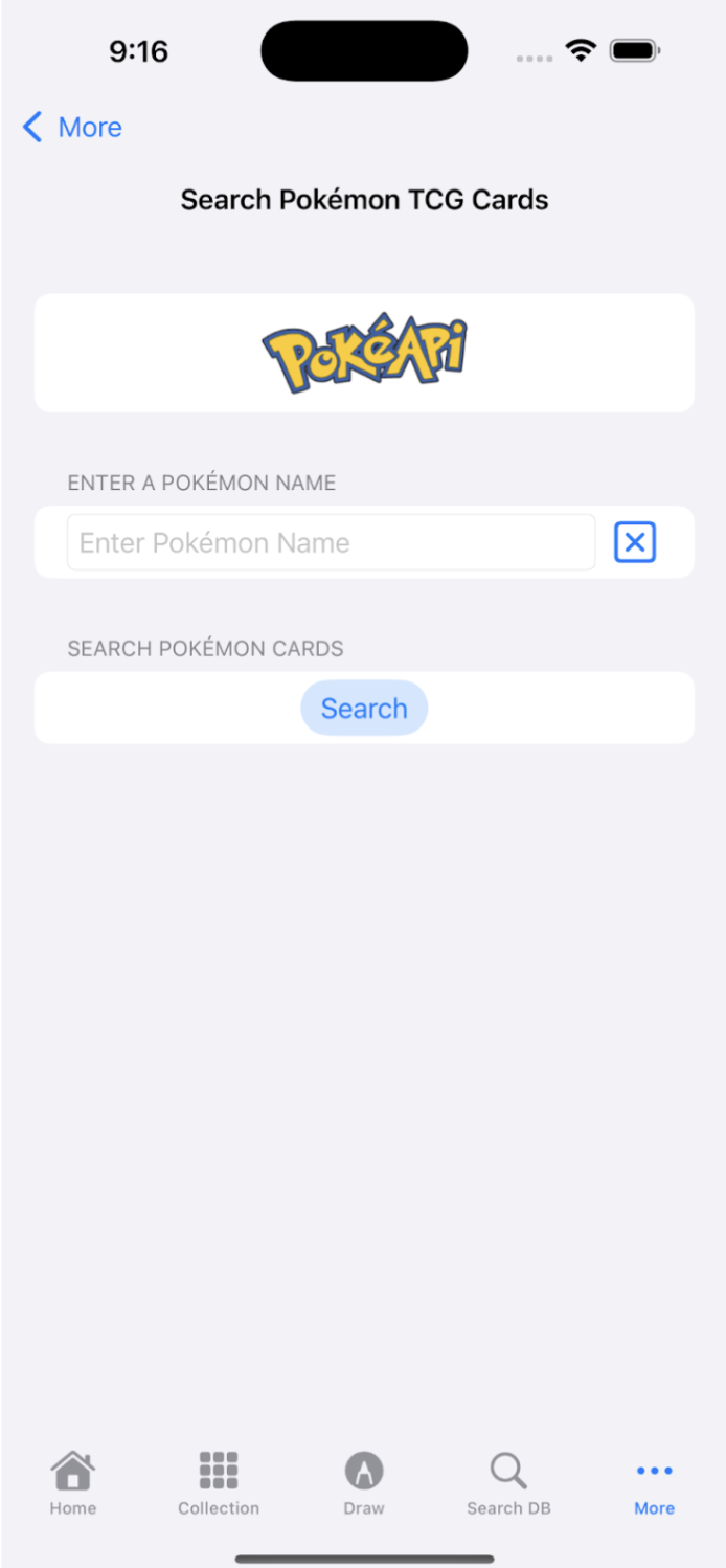 PokéCollector API Search