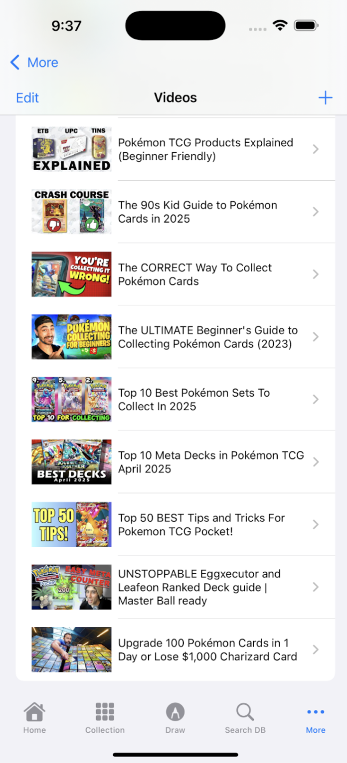 PokéCollector Videos